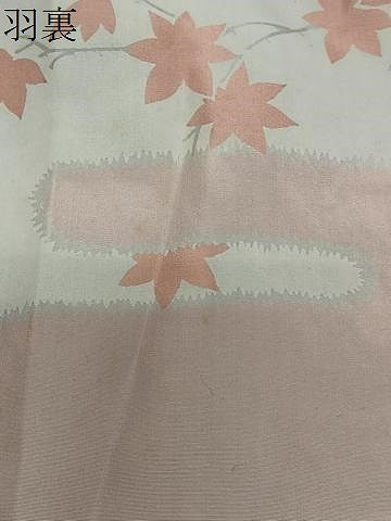 平和屋着物∞道行コート　輪奈ビロード　草花文　ロング丈　正絹　逸品　未使用　CABE4865ua
