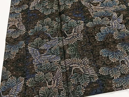 平和屋着物∞道中着　本場大島紬　9マルキ　飛鶴松文　ロング丈　正絹　逸品　未使用　CABE4870ua