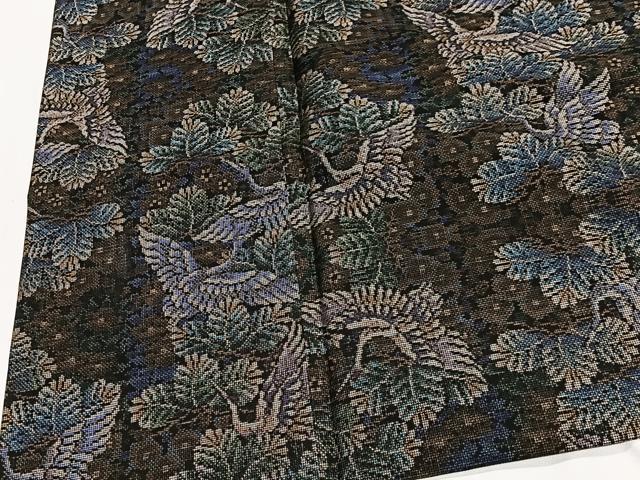 平和屋着物∞道中着　本場大島紬　9マルキ　飛鶴松文　ロング丈　正絹　逸品　未使用　CABE4870ua