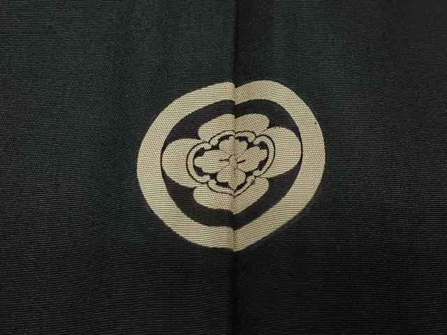 平和屋着物∞男性　長羽織　黒紋付　正絹　逸品　CABE4883ua