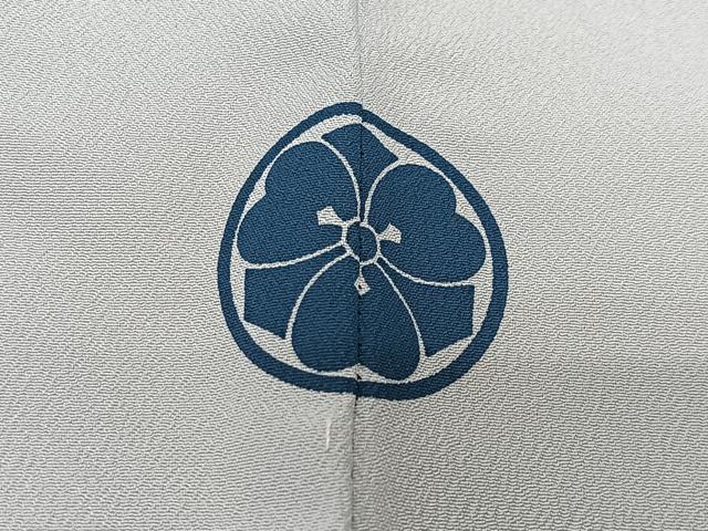 平和屋着物∞男性　長羽織　色紋付　藍白色　暈し染め　正絹　逸品　CABE4884ua