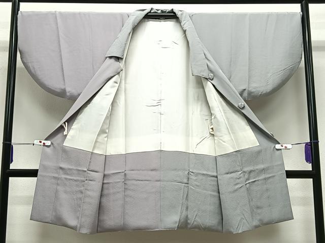 平和屋着物∞和装コート　霞文　暈し染め　ロング丈　正絹　逸品　CABE4888ua