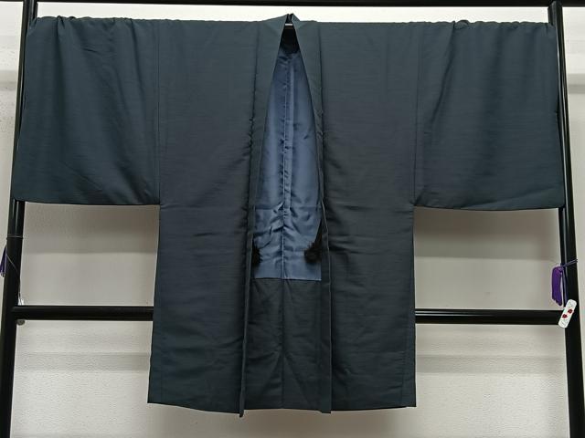 平和屋着物∞男性　長羽織　百入茶色　洗える着物　CABE4891ua