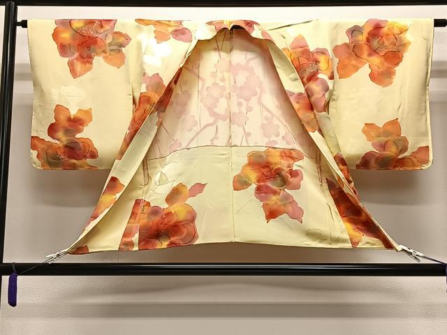 平和屋着物＃羽織　地紋起こし　舞花文　暈し染め　正絹　逸品　未使用　CABE4899ua 平和屋着物＃羽織 地紋起こし 舞花文 暈し染め 正絹 逸品 未使用
