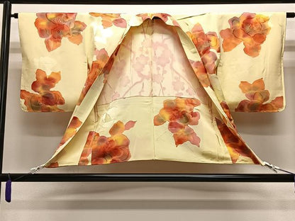 平和屋着物＃羽織　地紋起こし　舞花文　暈し染め　正絹　逸品　未使用　CABE4899ua