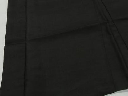 平和屋着物＃男性　羽織　黒紋付　羽裏：風景文　正絹　逸品　CABE4905ua