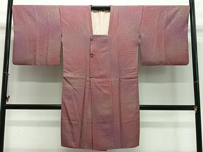 平和屋着物∞道行コート　霞文　ロング丈　正絹　逸品　CABE4910ua