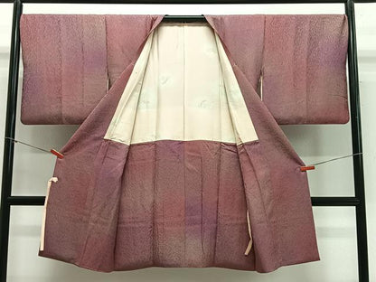 平和屋着物∞道行コート　霞文　ロング丈　正絹　逸品　CABE4910ua