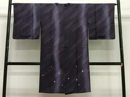 平和屋着物∞道中着　道長花文　蛍暈し　ロング丈　正絹　逸品　未使用　CABE4912ua