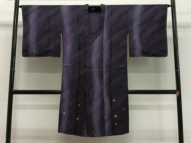 平和屋着物∞道中着　道長花文　蛍暈し　ロング丈　正絹　逸品　未使用　CABE4912ua