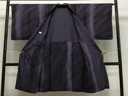 平和屋着物∞道中着　道長花文　蛍暈し　ロング丈　正絹　逸品　未使用　CABE4912ua