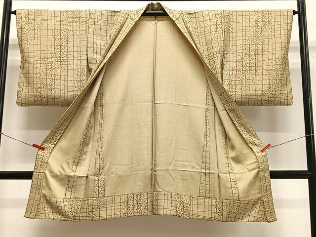平和屋着物∞長羽織　単衣　格子柄　正絹　逸品　未使用　CABE4924ua 平和屋着物∞長羽織 単衣 格子柄 正絹 逸品 未使用 CABE4924ua