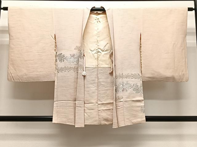 平和屋着物＃羽織　寿光織　花唐草文　金糸　正絹　逸品　CABE4930ua