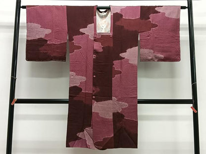 平和屋着物＃道行コート　絞り　エ霞文　ロング丈　正絹　逸品　未使用　CABE4935ua