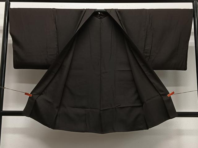 平和屋着物＃男性 羽織 赤墨色 正絹 逸品 CABE4939ua