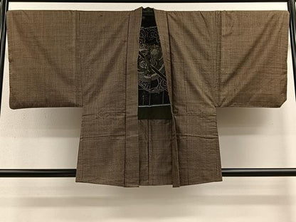 平和屋着物∞男性　男柄の最高峰　西郷柄　西郷絣　本場大島紬　正絹　逸品　CABE4942ua