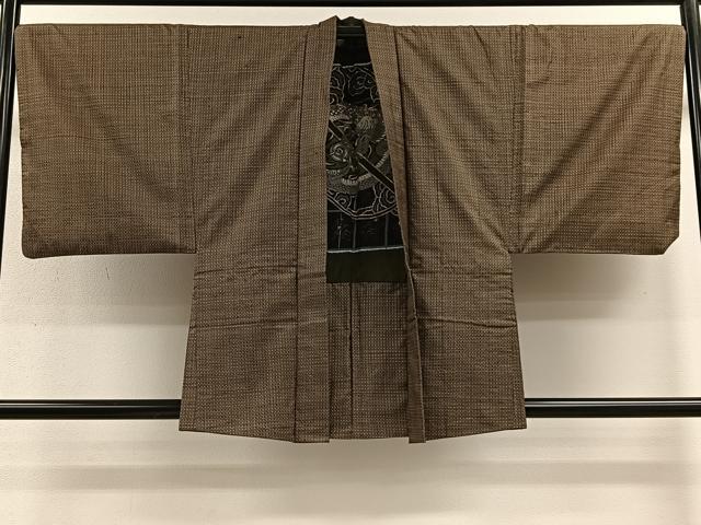 平和屋着物∞男性　男柄の最高峰　西郷柄　西郷絣　本場大島紬　正絹　逸品　CABE4942ua