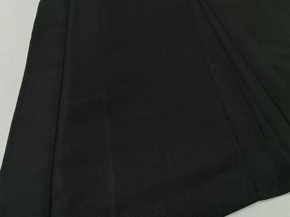 平和屋着物∞男性　長羽織　黒紋付　羽裏：幾何学文　羽織紐付き　正絹　逸品　CABE4945ua