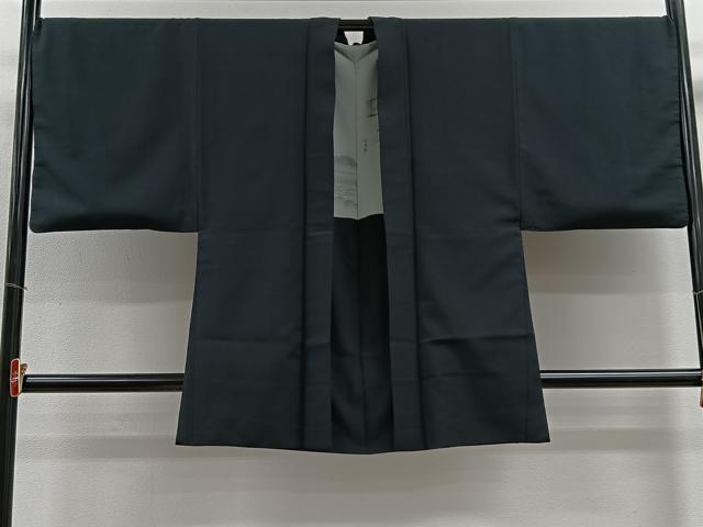 平和屋着物∞男性 長羽織 髭紬地 百入茶色 正絹 逸品 CABD4737ua