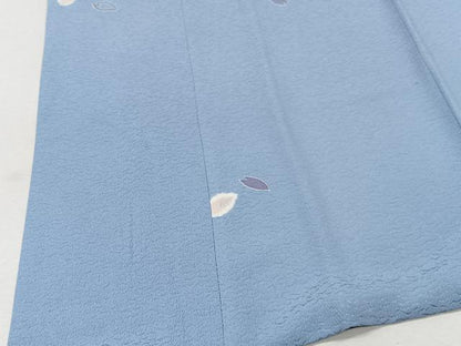 平和屋着物∞道行コート　絞り　舞桜文　ロング丈　正絹　逸品　CABE4956ua