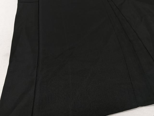 平和屋着物∞男性　長羽織　黒紋付　羽裏：風景文　正絹　逸品　CABE4958ua