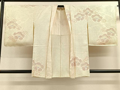 平和屋着物∞羽織　総絞り　草花文　正絹　逸品　CABE4963ua