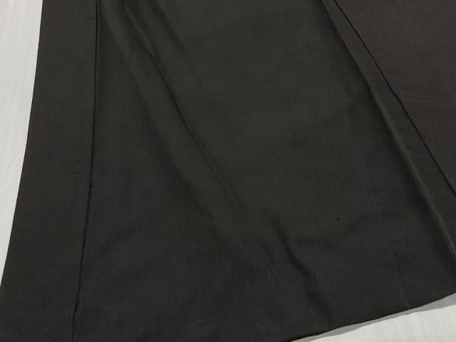 平和屋着物∞男性　長羽織　暗黒色　正絹　逸品　CABE4978ua