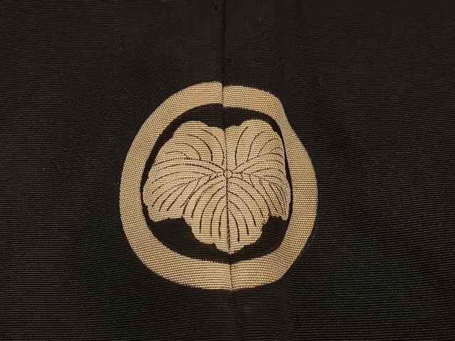平和屋着物∞男性　長羽織　黒紋付　正絹　逸品　CABE4980ua