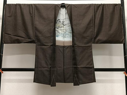 平和屋着物∞男性　長羽織　キングサイズ　本場大島紬　100亀甲　総詰め　正絹　逸品　未使用　CABE4983ua