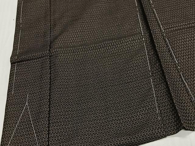 平和屋着物∞男性　長羽織　キングサイズ　本場大島紬　100亀甲　総詰め　正絹　逸品　未使用　CABE4983ua