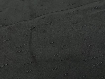 平和屋着物∞男性　長羽織　髭紬　黒色　正絹　逸品　CABE4990ua