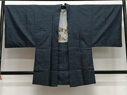 平和屋着物∞男性　長羽織　本場大島紬　80亀甲　総詰め　正絹　逸品　CABE4994ua
