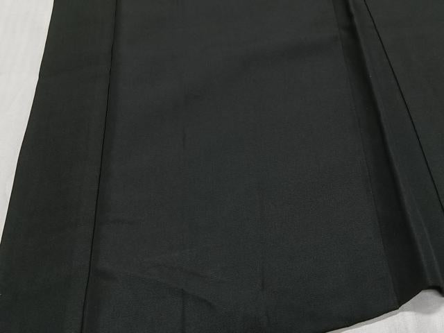 平和屋着物∞男性　長羽織　黒紋付　羽裏　絵巻文　正絹　逸品　CABE4998ua