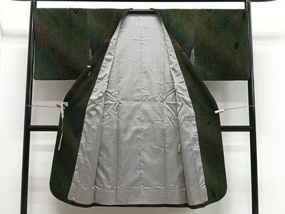 平和屋着物∞道行コート　輪奈ビロード　草花文　三越扱い　正絹　逸品　CABE5002ua