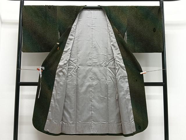 平和屋着物∞道行コート　輪奈ビロード　草花文　三越扱い　正絹　逸品　CABE5002ua