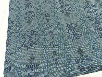 平和屋着物∞道中着　本場大島紬　7マルキ　花唐草文　ロング丈　正絹　逸品　CABE5008ua