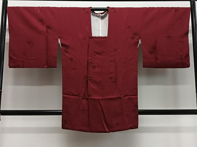 平和屋着物＃道行コート　地紋起こし　亀甲文　正絹　逸品　CABE5015ua