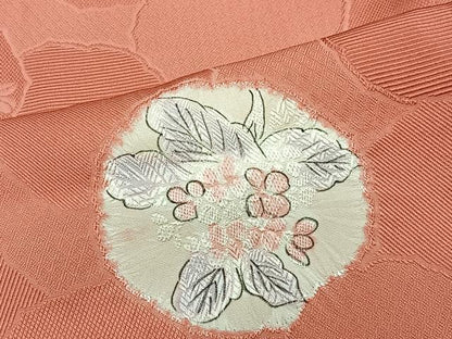 平和屋着物＃羽織　絞り　地紋起こし　花丸文　正絹　逸品　未使用　CABE5016ua