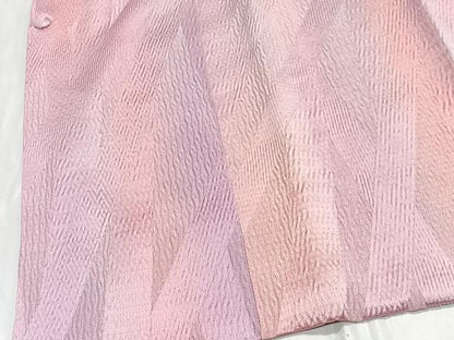 平和屋着物＃道行コート　ふくれ織　斜線文　ショール付き　鈴乃屋扱い　正絹　逸品　未使用　CABE5017ua
