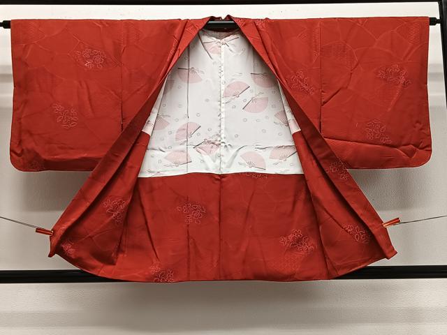 平和屋着物＃羽織　地紋起こし　幾何学花文　正絹　逸品　CABE5022ua