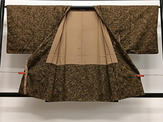平和屋着物＃道行コート　地紋起こし　舞花文　正絹　逸品　CABE5027ua