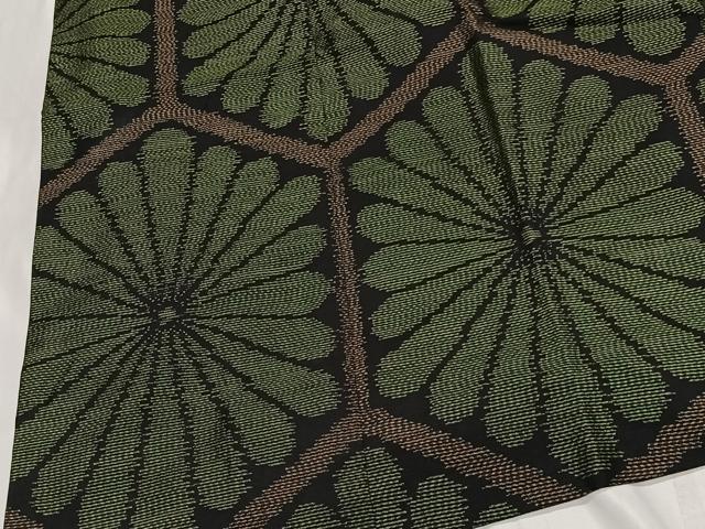 平和屋着物＃道行コート　本場大島紬　亀甲花文　正絹　逸品　CABE5029ua