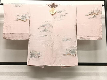 平和屋着物＃羽織　寿光織　風景文　金糸　正絹　逸品　未使用　CABE5037ua