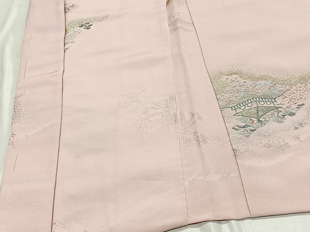 平和屋着物＃羽織　寿光織　風景文　金糸　正絹　逸品　未使用　CABE5037ua