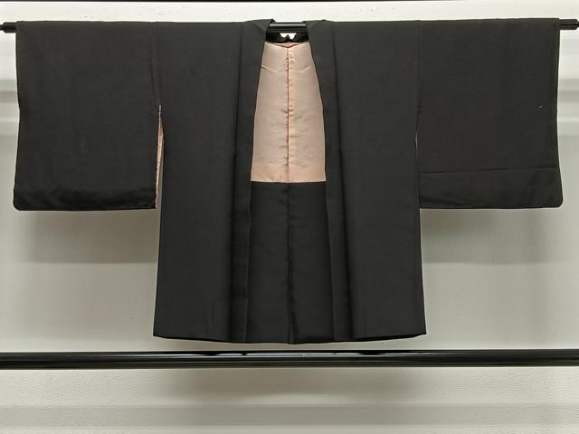 平和屋着物＃羽織　寿光織　風景文　黒地　金銀糸　正絹　逸品　CABE5051ua