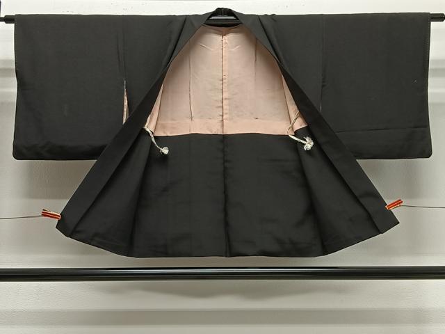 平和屋着物＃羽織　寿光織　風景文　黒地　金銀糸　正絹　逸品　CABE5051ua