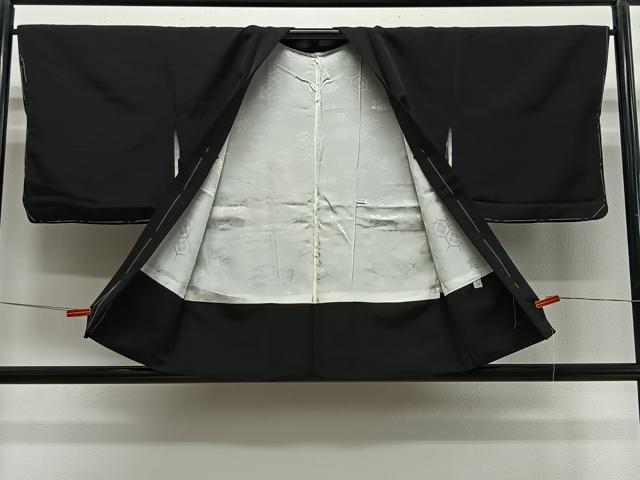 平和屋着物＃羽織　寿光織　吉祥雪芝文　黒地　金糸　正絹　逸品　未使用　CABE5053ua