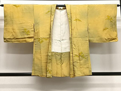 平和屋着物＃羽織　地紋起こし　籬草花文　暈し染め　正絹　逸品　CABE5059ua