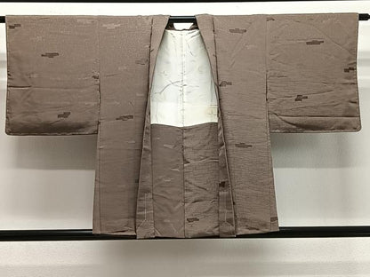 平和屋着物＃羽織　地紋起こし　幾何学文　正絹　逸品　未使用　CABE5064ua