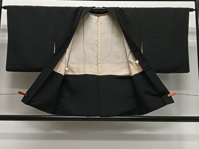 平和屋着物＃羽織　寿光織　地紙吉祥文　黒地　金銀糸　正絹　逸品　CABE5066ua